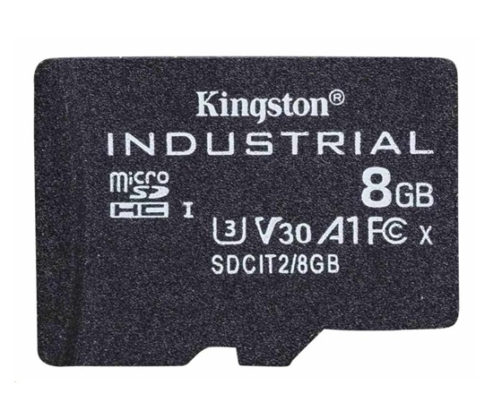 Kingston MicroSDHC karta 8GB Industrial C10 A1 pSLC Card Single Pack
