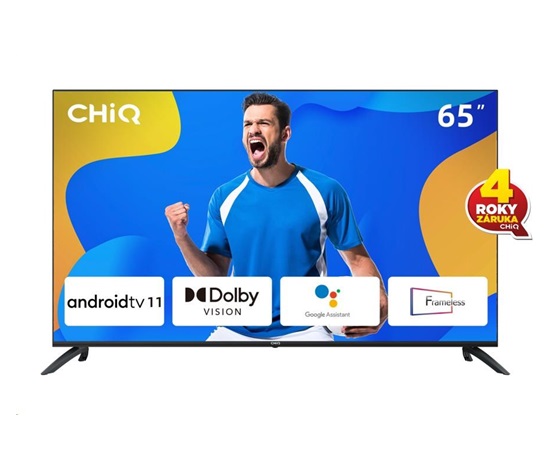 CHiQ U65G7LX TV 65", UHD, smart, Android 11, Dolby Vision, Frameless