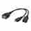 GEMBIRD Kabel CABLEXPERT USB AF/micro BM + micro BF, OTG + dobíjení, 15cm, pro tablety a smartphone