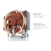 NOCTUA Chladič CPU NH-U14S TR4-SP3, 1x 140mm, sTRX4, sWRX8, TR4, SP3, hnědá/stříbrná