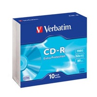 VERBATIM CD-R(10-Pack)Slim/ExtraProtection/DL/52x/700MB