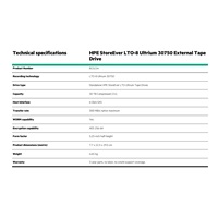 HPE StoreEver LTO-8 Ultrium 30750 External Tape Drive
