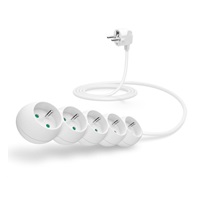 CONNECT IT prodlužovací kabel 230V, 5 zásuvek, 2 m, bez vypínače (bílý)