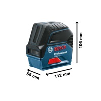 Bosch GCL 2-15 kombinovaný laser, dosah až 15 m, IP 54, laser 2 třídy, ochranné pouzdro