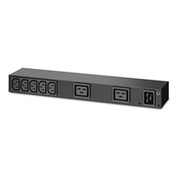 APC Rack PDU, Basic, 0U/1U, 100-240V/20A, 220-240V/16A, (7) C13, (2) C19, IEC-320 C20