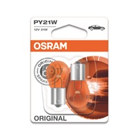 OSRAM autožárovka PY21W STANDARD 12V 21W BAU15s oranžová (Blistr 2ks