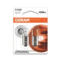 OSRAM autožárovka T4W STANDARD 12V 4W BA9s (Blistr 2ks)