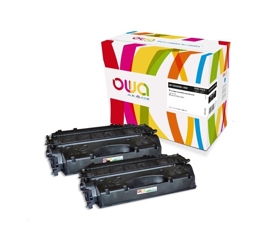 OWA Armor toner pro HP LJ P2050, P2055, 2x6500 stran, CC505XD, černá/black