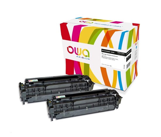 OWA Armor toner pro HP Color LJ CP2020, CP2025, CM2320, CM2720, 2x3500 stran, CC530AD, černá/black