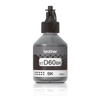 BROTHER INK BT-D60BK black pro T4xx, T5xx, T7xx, T9xx cca 6000 stránek, bezpigmentový - INKTANK