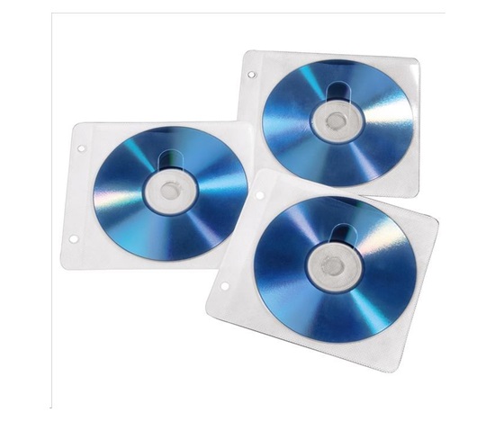 Hama obal na 2 CD/DVD, pre krúžkové zakladače, biely, balenie 50 ks (cena za balenie)