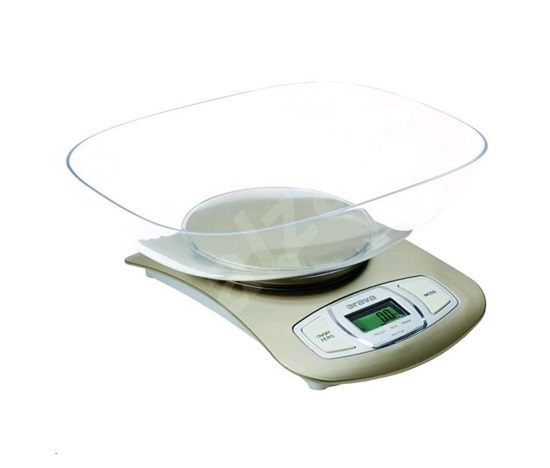 ORAVA EV-1 B digitální kuchyňská váha, LCD displej, přesnost 1 g, automatické vypnutí