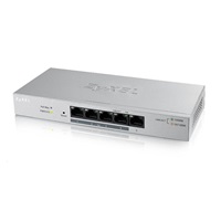 Zyxel GS1200-5HPv2 5-port Desktop Gigabit Web Smart PoE switch, 4x PoE+ GbE, PoE 60W, fanless