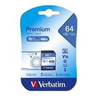 VERBATIM SDXC karta 64GB Class 10, UHS-1 (R:70/W:10 MB/s)