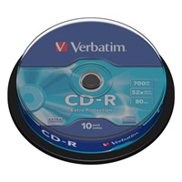 VERBATIM CD-R(10-Pack)Spindle/EP/DL/52x/700MB