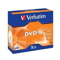 VERBATIM DVD-R (5-pack)Jewel/16x/4.7GB