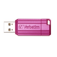 VERBATIM Flash Disk 16GB Hi-Speed Store 'n' Go, Pinstripe, USB 2.0, Hot růžová