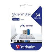 VERBATIM Flash Disk 64GB Store ‘n‘ Stay Nano, USB 3.0