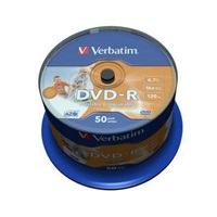 VERBATIM DVD-R(50-Pack)Spindle/Inkjet Printable Wide/16x/4.7GB