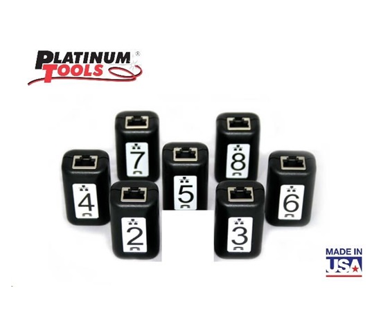 Platinum Tools TT208 - set 7ks přijímačů data/telefon (Rj-45, RJ-12) ID # 2-8 pro TNP700, detekce včetně testu zapojení