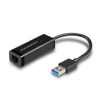 AXAGON ADE-SR, USB-A 3.2 Gen 1 - Gigabit Ethernet síťová karta, auto instal, černá