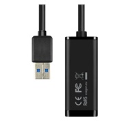 AXAGON ADE-SR, USB-A 3.2 Gen 1 - Gigabit Ethernet síťová karta, auto instal, černá