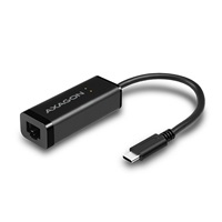 AXAGON ADE-SRC, USB-C 3.2 Gen 1 - Gigabit Ethernet síťová karta, auto instal, černá