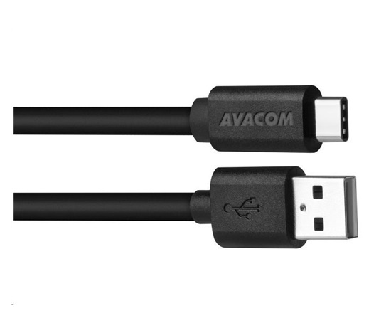 Datový a nabíjecí kabel USB - USB Type-C, 100cm, černá