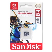 SanDisk MIcroSDXC karta 64GB for Nintendo Switch (R:100/W:90 MB/s, UHS-I, V30, U3, C10, A1) licensed Product