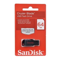 SanDisk Flash Disk 64GB Cruzer Blade, USB 2.0, černá