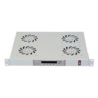 LEXI-Net 19" ventilační jednotka 1U, 4 ventilátory, 350mm, šedá