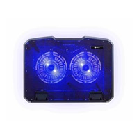 C-TECH chladící podložka pod NTB CLP-140, 15,6", 2x 140mm, 2x USB, modré podsvícení