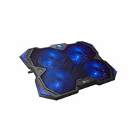 C-TECH chladící podložka pod NTB Zefyros (GCP-01B), casual gaming, 17,3", modré podsvícení, regulace otáček