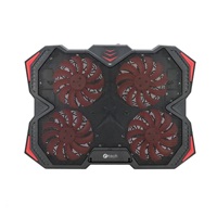 C-TECH chladící podložka pod NTB Zefyros (GCP-01R), casual gaming, 17,3", červené podsvícení, regulace otáček