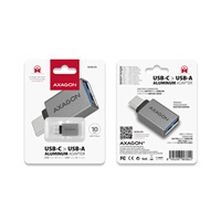 AXAGON RUCM-AFA, redukce USB-C (M) -> USB-A (F), USB 3.2 Gen 2, 3A, ALU
