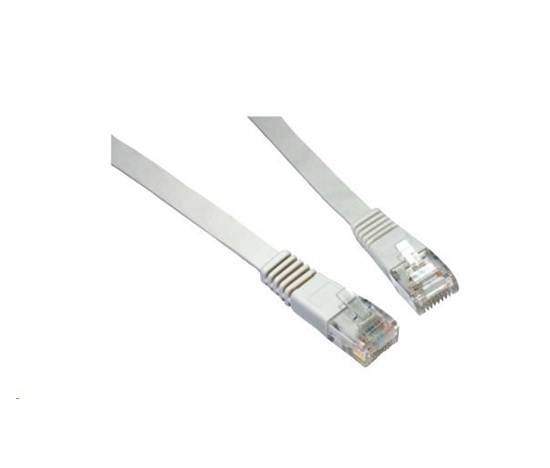 Solarix Patch kabel plochý CAT6 UTP LSOH 1m šedý non-snag-proof