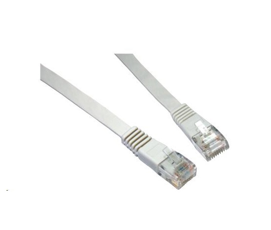 Solarix Patch kabel plochý CAT6 UTP LSOH 5m šedý non-snag-proof