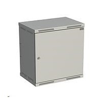 Solarix rozvaděč nástěnný nýtovaný SENSA 12U 400mm, dveře plech, RAL 7035