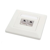 Solarix Zásuvka CAT5E STP 2 x RJ45 pod omítku bílá