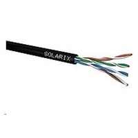 Instalační kabel Solarix venkovní UTP, Cat5E, drát, PE, box 305m