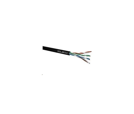 Instalační kabel Solarix venkovní UTP, Cat5E, drát, PE, box 305m