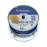 VERBATIM DVD+R Double Layer 8.5GB 8X 50 Pack Spindle