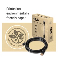 Club3D Kabel certifikovaný DisplayPort 1.4 HBR3, 8K60Hz (M/M), černé koncovky, 4m, 24 AWG