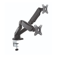 CONNECT IT TwinArm stolní držák na 2 monitory, záruka 30 let, ČERNÝ