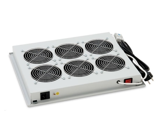 TRITON Ventilační jednotka horní (spodní), 6 ventilátory-230V/90W, termostat, černá