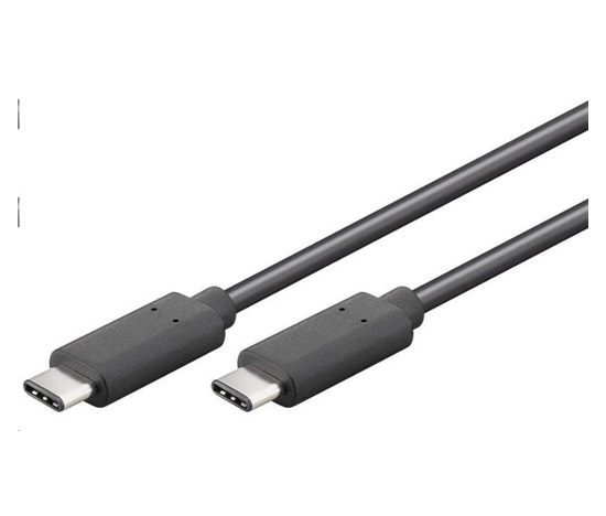 PremiumCord Kabel USB 3.1 konektor C/male - USB 3.1 C/male, černý, 0,5m