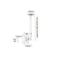 Stropní držák Tv Fiber Mounts DELTA504