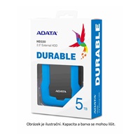 ADATA Externí HDD 1TB 2,5" USB 3.1 HD330, BLUE COLOR BOX, modrý (gumový, nárazu odolný)