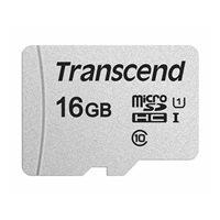 TRANSCEND MicroSDHC karta 16GB 300S, UHS-I U1 + adaptér