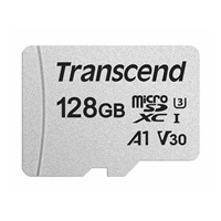 TRANSCEND MicroSDXC karta 128GB 300S, UHS-I U3 V30 + adaptér